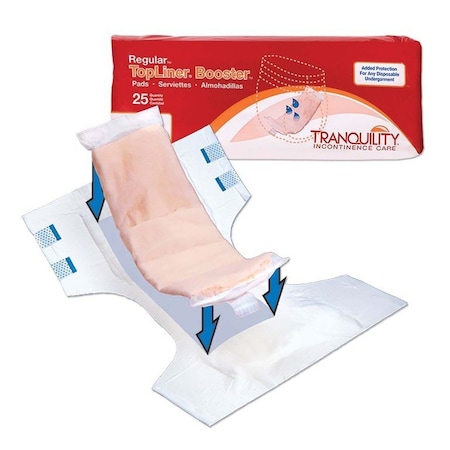 Tranquility Topliner TopLiner Added Absorbency Incontinence Booster Pad, 23/4 x 14in, 200PK 2070